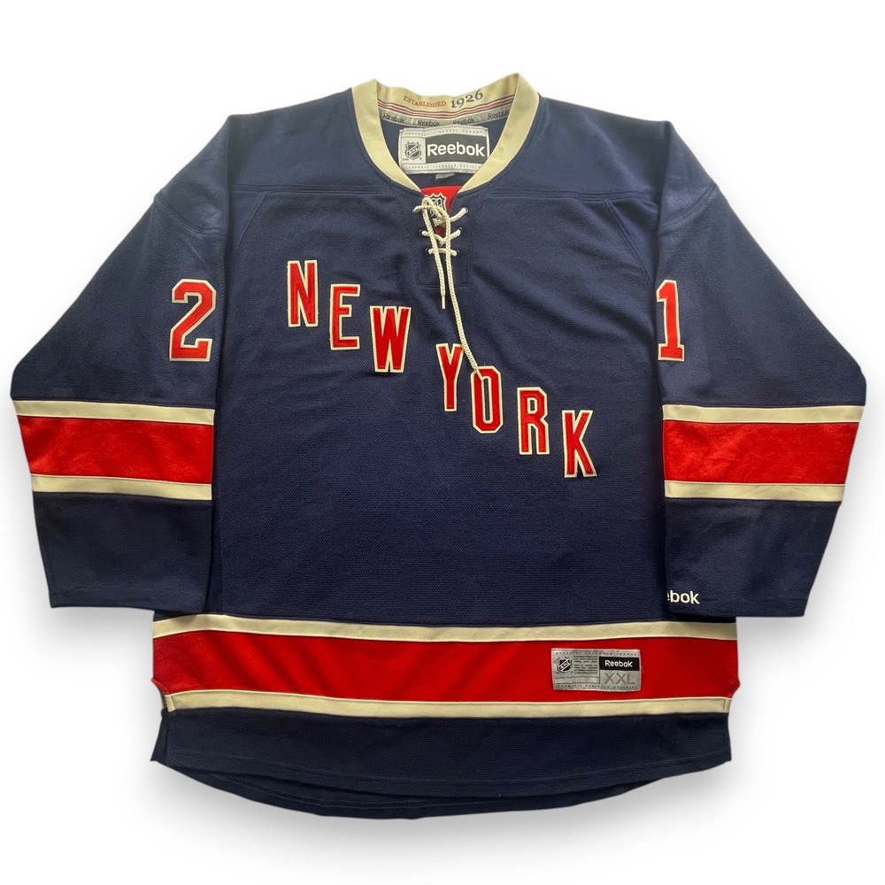 Mens Reebok NHL New York Rangers Derek Stepan 21 Jersey Navy XXL 7185A 12